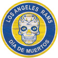 Los Angeles Rams Sugar Skull 12" Circle Sign