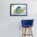 Delaware Blue Hens Horizontal Framed Mirrored Wall Sign