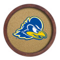 Delaware Blue Hens "Faux" Barrel Framed Cork Board