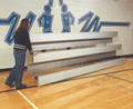 Bison All Aluminum Easy Store 15' Indoor Bleachers - 4 Tier