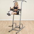 Body Solid GVKR82 Body Solid 82" Vertical Knee Raise and Dip with No-Slip Step-Up Entry and DuraFirm