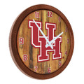 Houston Cougars "Faux" Barrel Top Wall Clock