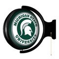 Michigan State Spartans Round Rotating Lighted Wall Sign