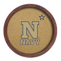 Navy Midshipmen "Faux" Barrel Framed Cork Board