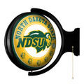 North Dakota State Bison Round Rotating Lighted Wall Sign