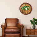 North Dakota State Bison "Faux" Barrel Top Wall Clock