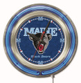 Maine Black Bears Neon Clock