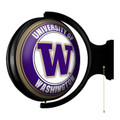 Washington Huskies Round Rotating Lighted Wall Sign