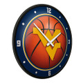 West Virginia Mountaineers Modern Disc Wall Clock