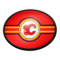 Calgary Flames Oval Slimline Lighted Wall Sign