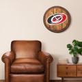 Carolina Hurricanes ""Faux"" Barrel Top Wall Clock