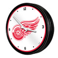Detroit Red Wings Retro Lighted Wall Clock