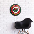 Minnesota Wild Round Slimline Lighted Wall Sign