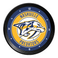 Nashville Predators Ribbed Frame Wall Clock