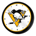 Pittsburgh Penguins Retro Lighted Wall Clock