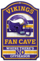 Minnesota Vikings Fan Cave Wood Sign