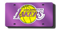 Los Angeles Lakers Laser Cut Purple License Plate