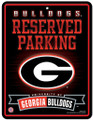 Georgia Bulldogs Metal Parking Sign