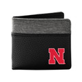 Nebraska Cornhuskers Black Pebble Bi Fold Wallet