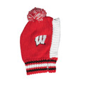 Wisconsin Badgers Knit Dog Hat