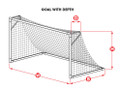 Kwik Goal Soccer Net 2.4MM (6.5'x12'x2'x6.5')