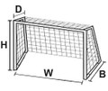 Kwik Goal 3.5" Mesh Solid Braid Soccer Net - 6.5' x 12' x 2' x 7'