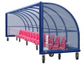 Kwik Goal Portable Only Elite Shelter with Molded Seats and Wheels - 30 ft