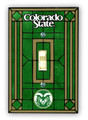 Colorado State Rams Glass Single Light Switch Plate Cover