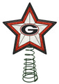Georgia Bulldogs Light Up Art Glass Tree Topper