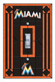 Miami Marlins Glass Single Light Switch Plate Cover