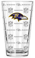 Baltimore Ravens 16 oz. Sandblasted Pint Glass