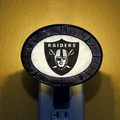 Las Vegas Raiders NFL Stained Glass Night Light