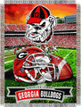 Georgia Bulldogs NCAA Woven Tapestry Throw / Blanket