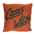 Miami Hurricanes Invert Woven Pillow