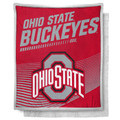 Ohio State Buckeyes New School Mink Sherpa Throw Blanket