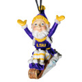 LSU Tigers Elf On Sled Ornament