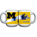 Michigan Wolverines 15 oz. White Mug