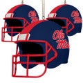 Mississippi Rebels 3 Pack Helmet Ornament