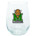 Marshall Thundering Herd 15 oz. Stemless Wine Glass
