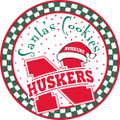 Nebraska Cornhuskers Santa Ceramic Cookie Plate