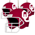 Oklahoma Sooners 3 Pack Helmet Ornament
