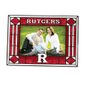 Rutgers Scarlet Knights Art Glass Horizontal Picture Frame