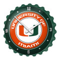 Miami Hurricanes Bottle Cap Wall Clock