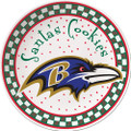 Baltimore Ravens Santa Ceramic Cookie Plate