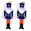 Denver Broncos 2 Pack Nutcracker Ornament