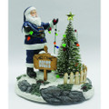 Indianapolis Colts Santa Stringing Lights