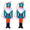 Miami Dolphins 2 Pack Nutcracker Ornament
