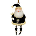 New Orleans Saints Dangle Legs Santa Ornament