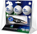 Creighton Bluejays Black Crosshair Divot Tool & 3 Golf Ball Gift Pack