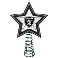 Las Vegas Raiders Art Glass Tree Topper